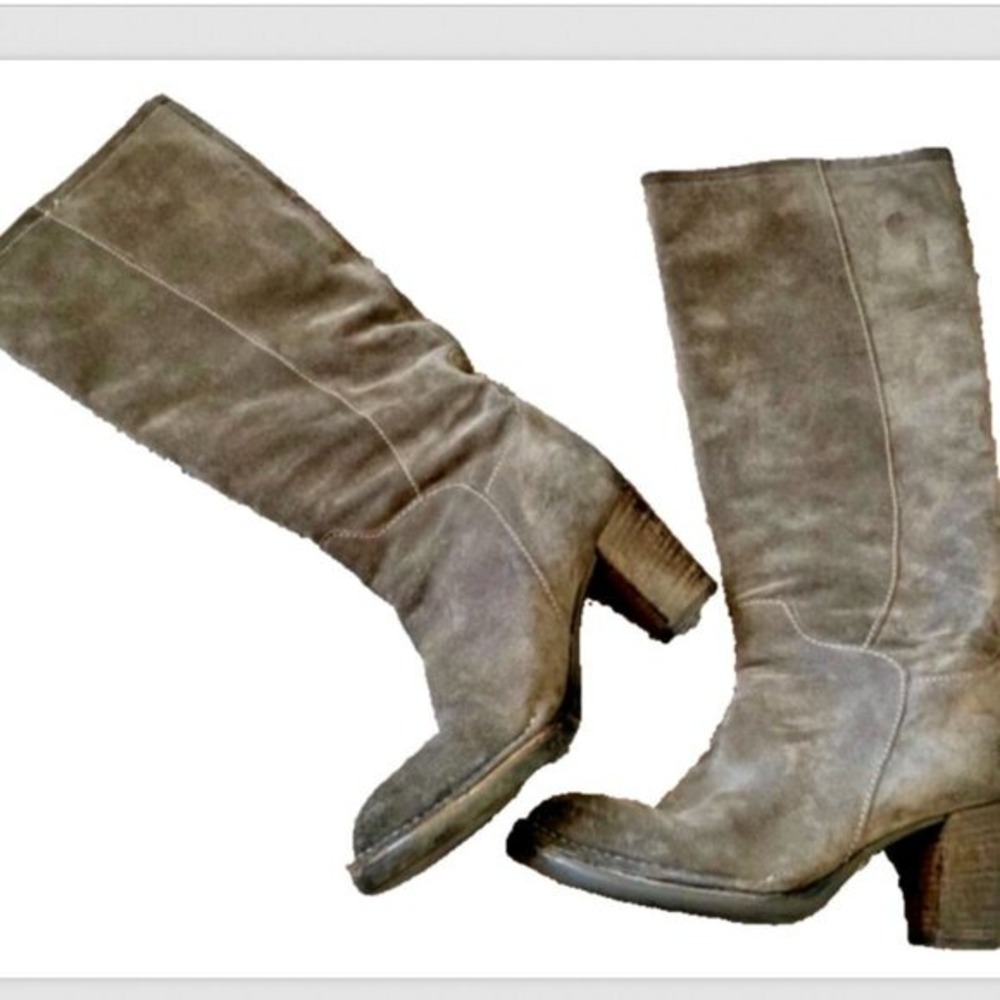 Alberto Fermani Hippie Boho Festival Brown Suede Tall Boots SZ 36 (5.5-6)